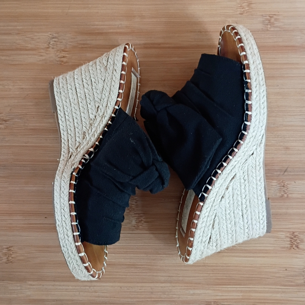 Sugar womens hundreds black canvas plataform sandals shoes NWT | size 7.5 - Picture 7 of 10